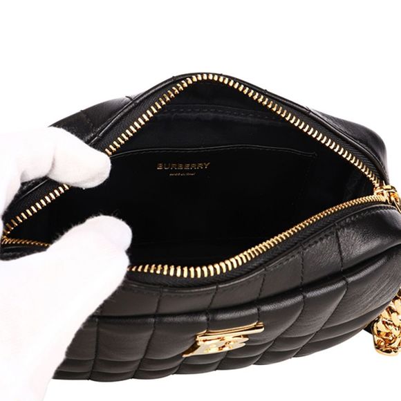 Burberry Roller Lola Mini Quilted Nappa Leather Black Shoulder Bag - Picture 5 of 9